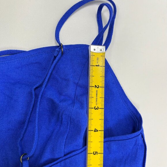 NWT Farm Rio Blue Linen Blend Sleeveless Mini Dress Size S - Picture 12 of 14